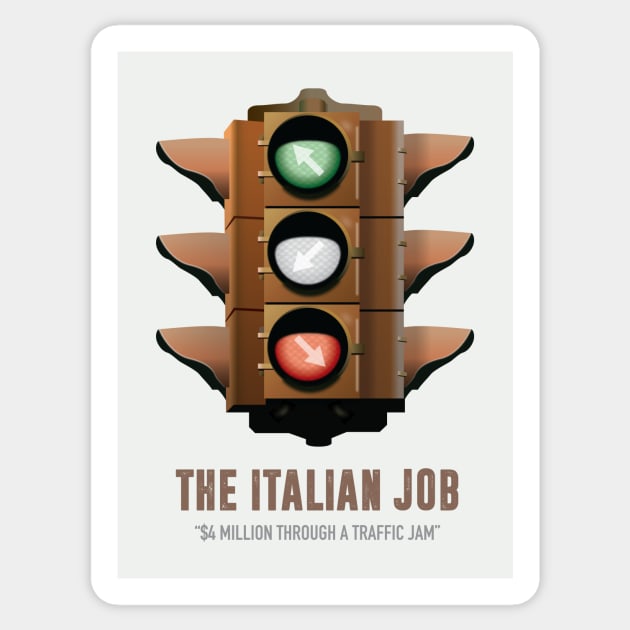 The Italian Job - Alternative Movie Poster Sticker by MoviePosterBoy